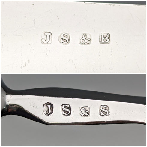 Early 19th Century British Antique White Mother of Pearl Handle Travel Cutlery Pair with Case